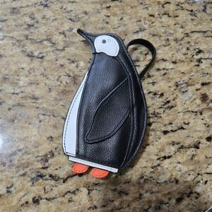 Vera Bradley penguin luggage ID tag holder